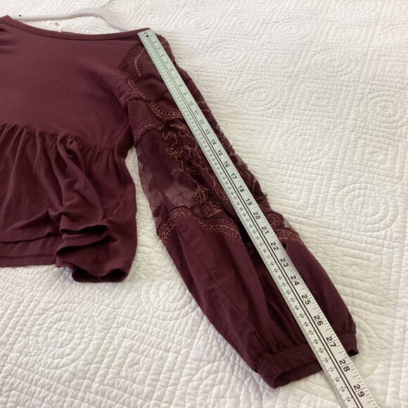 Free People Penny peplum embroidered top size XS - Picture 8 of 16